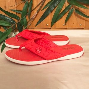 Michael Kors Shoes - Michael Kors Red Flip Flops Michael Kors Shoes - Michael Kors Red Flip Flops